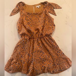 Orange and Black Animal Print Romper
